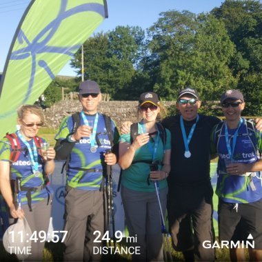 Lonsdale colleagues completing the Yorkshire Three Peaks challenge 2018