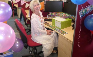 Sally Danks - Lonsdale Services administrator on her last day in our St Albans office
