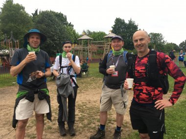 Our Lonsdale trekkers preparing to walk the Cotswold Challenge